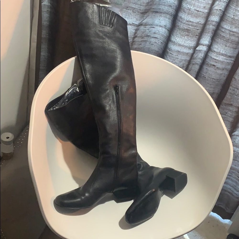 Yves Saint Laurent Black Over the Knee Boots